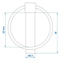 Sicherungsstift Klappsplint 4,5mm mit Ring VPE 10 Stück