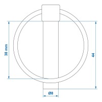 Klappsplint 8mm mit Ring 2 Stück im Blister