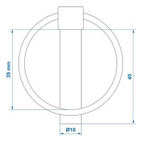 Klappsplint 10mm mit Ring 2 Stück im Blister