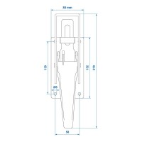 Exzenterverschluss Tico 270x80mm im Blister
