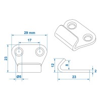 Haken Metall - Set von 10 Stück auf Karte