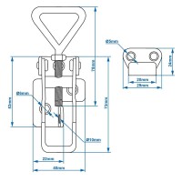 Exzenterverschluss verstellbar 115-125mm inkl. Gegenhalter im Blister