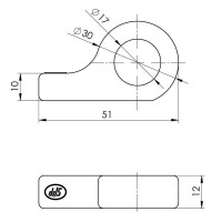 Gegenhalter für Exzenterverschluss SPP Z-12A