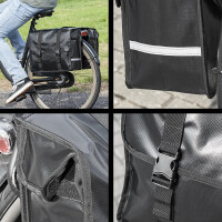 Fahrradtasche Gepäckträger 39x32,5x15cm Wasserdicht Reflektor Streifen 40L