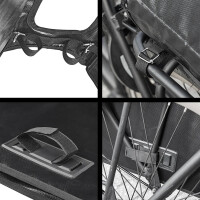Fahrradtasche Gepäckträger 39x32,5x15cm Wasserdicht Reflektor Streifen 40L