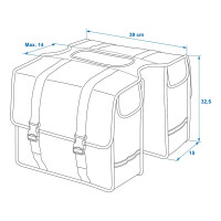 Fahrradtasche Gepäckträger 39x32,5x15cm Wasserdicht Reflektor Streifen 40L