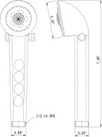 USA Wohnmobil Trailer Duschbrause weiss