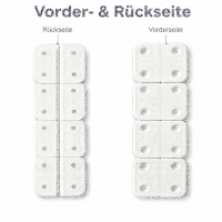 10 x Kunststoff-Scharnier 40 × 40 mm – gelenklos, abgerundet weiss