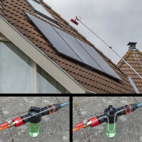 Waschbürste für Hauswand Solar Heavy Duty Teleskopstiel 166 - 700 cm mit Seifenspender
