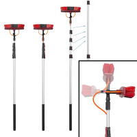 Waschbürste für Hauswand Solar Heavy Duty Teleskopstiel 166 - 700 cm mit Seifenspender