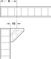 10 x Häfele Universal-Eckverbinder 44 mm weiß mit Abdeckkappe – Kunststoff Korpusverbinder für Möbelbau