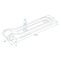 Stellbordscharnier 220mm im Blister
