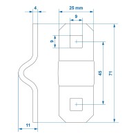 Lasche für D-Ring 6mm