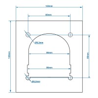 Gegenplatte für Zurrmulde einfach 142x132mm