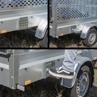 Klapptritt für Anhänger Heckklappe Bootsanhänger verzinkter Stahl, 195 x 170 mm, bis 150 kg belastbar