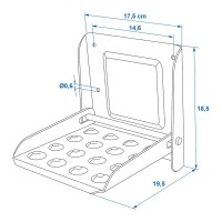 Klapptritt für Anhänger Heckklappe Bootsanhänger verzinkter Stahl, 195 x 170 mm, bis 150 kg belastbar