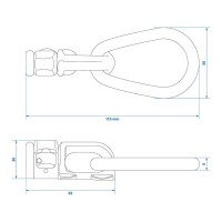Stud Fitting Double mit Ring