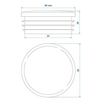 Endkappe Ø50mm 4 Stück im Blister