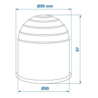 Abdeckkappe für Anhängerkupplung weiß, Ø 50 mm AHK Abdeckung Wohnwagen & PKW