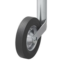 Stützrad 48mm Metall-Felge mit Vollgummi-Reifen 200x50mm