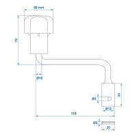 Hebel für Stützrad 48mm 341503 / 341507