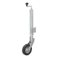 Stützrad 60mm Stahlfelge mit Vollgummi-Reifen 200x60mm klappbar