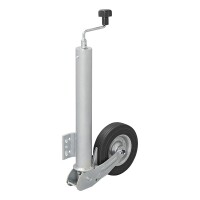 Stützrad 60mm Stahlfelge mit Vollgummi-Reifen 200x60mm klappbar