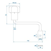 Hebel für Stützrad 60mm 341505