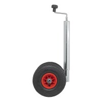 Doppelstützrad 48mm 2x Kunststoff-Felge mit Luftreifen 260x85mm