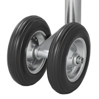 Doppelstützrad 48 mm mit massiven PU-Reifen 200 x 50 mm