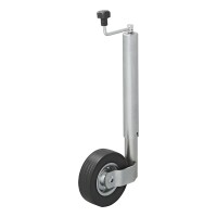Stützrad 60mm Metall-Felge mit Vollgummi-Reifen 220x65mm