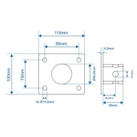 Halterung für Abstellstütze 341520