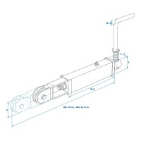 Stütze Standbremse mit Rolle