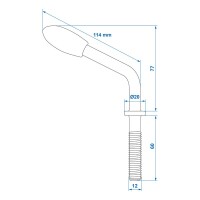 Knebel für Stützradklemme 48mm 341532