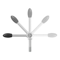 Knebel klappbar für Stützradklemme 48mm 341533 - 341536