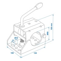 Klemmschelle 60mm für Stützrad