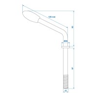 Knebel für Stützradklemme 60mm 341537