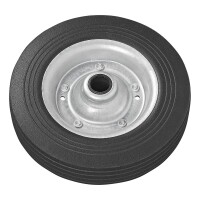 Ersatzrad für Stützrad Metall-Felge mit Vollgummi-Reifen 200x50mm