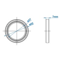 Dichtring 40x52x7mm - Kein Originalersatzteil - Nachbau - Hohe Qualität