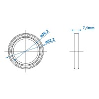 Dichtring 38x52x7mm - Kein Originalersatzteil - Nachbau - Hohe Qualität