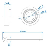 Lager konisch 11749/11710 17,5x39,9x14,6 - Kein Originalersatzteil - Nachbau - Hohe Qualität