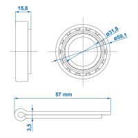 Lager konisch 67048/67010 31,75x59,13x15,87 - Kein Originalersatzteil - Nachbau - Hohe Qualität