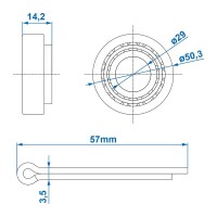 Lager konisch 45449/45410 29x50,3x15,5 - Kein Originalersatzteil - Nachbau - Hohe Qualität