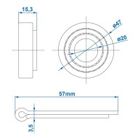 Lager konisch 30204 20x47x15,2 - Kein Originalersatzteil - Nachbau - Hohe Qualität