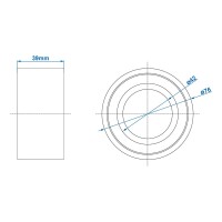 Kompaktlager 42/76x39mm - Kein Originalersatzteil - Nachbau - Hohe Qualität