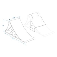 Unterlegkeil Kunststoff weiß inkl. Halter