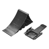 Unterlegkeil Kunststoff schwarz inkl. Halter flach