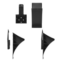 Unterlegkeil Kunststoff schwarz inkl. Halter flach
