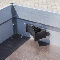 Unterlegkeil Kunststoff schwarz inkl. Halter flach