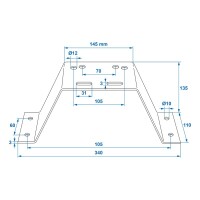 Stabilie Ersatzradhalter universal einsetzbar 4 - 5 Loch Felgen
